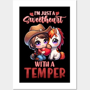 I'm Just A Sweetheart With A Temper I Equestrian Posters and Art